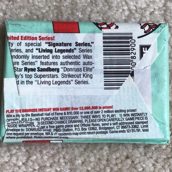 Vintage 5 Unopened pks Donruss Series 2 Baseball Cards, + Puzzle Pieces (1990) - Picture 7 of 11